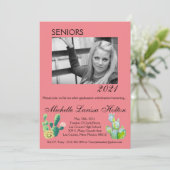 5x7 Photo Graduation Party Invitation Bohemian Cac (Debout devant)