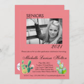 5x7 Photo Graduation Party Invitation Bohemian Cac (Devant / Derrière)