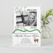 5x7 Photo Graduation Party Invitation Deer Doe Buc (Debout devant)