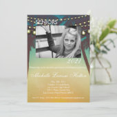 5x7 Photo Graduation Party Invitation Plage couche (Debout devant)