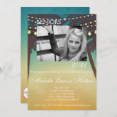 5x7 Photo Graduation Party Invitation Plage couche (Devant / Derrière)