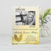 5x7 Photo Graduation Party Invitation Sunny Mornin (Debout devant)