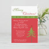 5x7 Pine Tree Red Robin Noël Invitation (Debout devant)