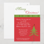 5x7 Pine Tree Red Robin Noël Invitation (Devant / Derrière)