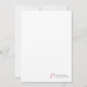 5x7 Pink Band Leaf Foliage Brida Shower Invitation (Dos)