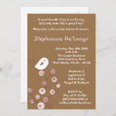 5x7 Pink Bird Retro Bush Baby shower Invitation (Devant / Derrière)