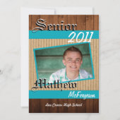 5x7 Plaques en bois Turquoises Photo Faire-part pr (Devant)