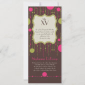 5x7 Polka Dot Quinceanera Verjaardag Uitnodiging (Voorkant)