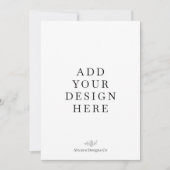 5x7" Portret Uitnodigingsdrukwerk Kaart (Voorkant)