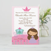 5x7 Princess Girl Carria Invitation à la fête d'an (Debout devant)
