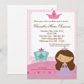 5x7 Princess Girl Carria Invitation à la fête d'an (Devant / Derrière)