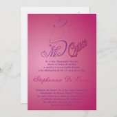 5x7 Princesse fille Quinceanera Invitation d'anniv (Devant / Derrière)