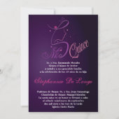 5x7 Princesse fille Quinceanera Invitation d'anniv (Devant)