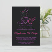 5x7 Princesse fille Quinceanera Invitation d'anniv (Debout devant)