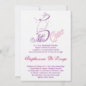 5x7 Prinses Meisje Quinceanera Verjaardag Uitnodig Kaart (Voorkant)