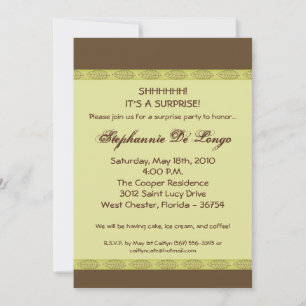 5x7 Printemps Feuille verte Zen Invitation d'anniv