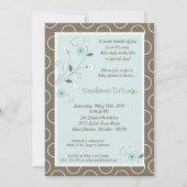 5x7 Printemps Fleur bleue Baby shower Invitation (Devant)