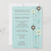 5x7 Printemps Fleur bleue Baby shower Invitation (Devant)