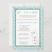 5x7 Printemps Fleur bleue Baby shower Invitation (Devant)