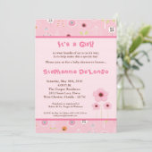 5x7 Printemps Fleurs temps Baby shower Invitation (Debout devant)