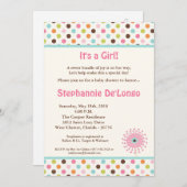 5x7 Printemps Fleurs temps Baby shower Invitation (Devant / Derrière)