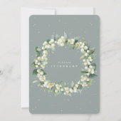 5x7 Programme de mariage à l'eucalyptus et neigeus (Dos)