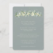 5x7 Programme de mariage à l'eucalyptus et neigeus (Devant)