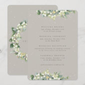 5x7 Programme de mariage Greige Snowberry+Eucalypt (Devant / Derrière)