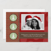 5x7 Red Christmas Trees photo carte de Noël (Devant / Derrière)