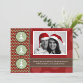 5x7 Red Christmas Trees photo carte de Noël (Debout devant)