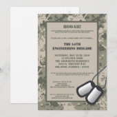 5x7 Retour à la maison Invitation ARMY Camo ACU Im (Devant / Derrière)