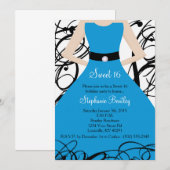 5x7 Robe Bleue Douce 16 Anniversaire Invitation (Devant / Derrière)