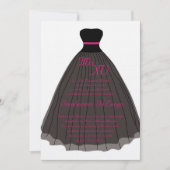 5x7 Robe rose Quinceanera Invitation Anniversaire (Devant)