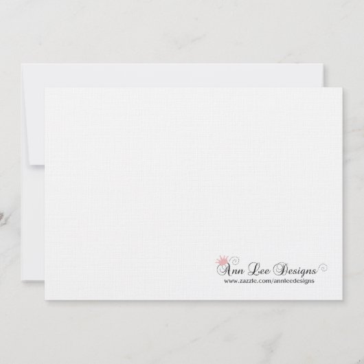 5x7 Robe rose Quinceanera Invitation Anniversaire (Dos)