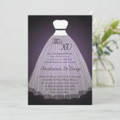 5x7 Robe violette Quinceanera Invitation Anniversa (Debout devant)
