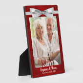 5x7 Robijn 40-jarig huwelijksjubileum Foto Fotoplaat (Zijkant)
