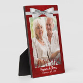 5x7 Robijnen Huwelijksjubileum Foto 40 jaar Fotoplaat (Zijkant)
