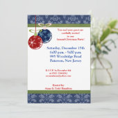 5x7 Rouge/Bleu pendants Invitation (Debout devant)