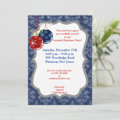 5x7 Rouge/Bleu pendants Invitation (Debout devant)