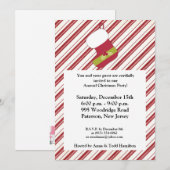 5x7 Rouge / Vert Noël Invitation de réserve (Devant / Derrière)