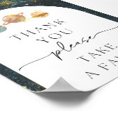 5x7 ruimte dank u teken | Space Favor Sign Poster (Hoek)