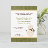 5x7 Rustic Snowman avec Scarf Invitation (Debout devant)
