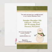 5x7 Rustic Snowman avec Scarf Invitation (Devant / Derrière)