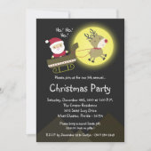 5x7 Santa Rudolf Night Christmas Party Uitnodiging (Voorkant)