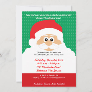 5x7 Santas Beard Chirstmas Uitnodiging