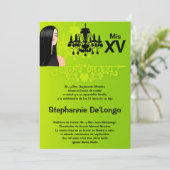 5x7 Sassy Girl Quinceanera Verjaardag Uitnodiging (Staand voorkant)