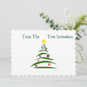 5x7 Scalloped Holiday invitation avec enveloppe (Debout devant)