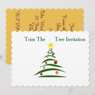 5x7 Scalloped Holiday invitation avec enveloppe