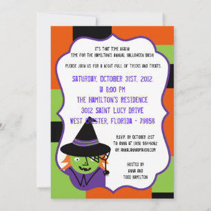 5x7 Schattigee Wezens Halloween Feestuitnodiging Kaart