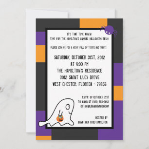 5x7 Schattigee Wezens Halloween Feestuitnodiging Kaart
